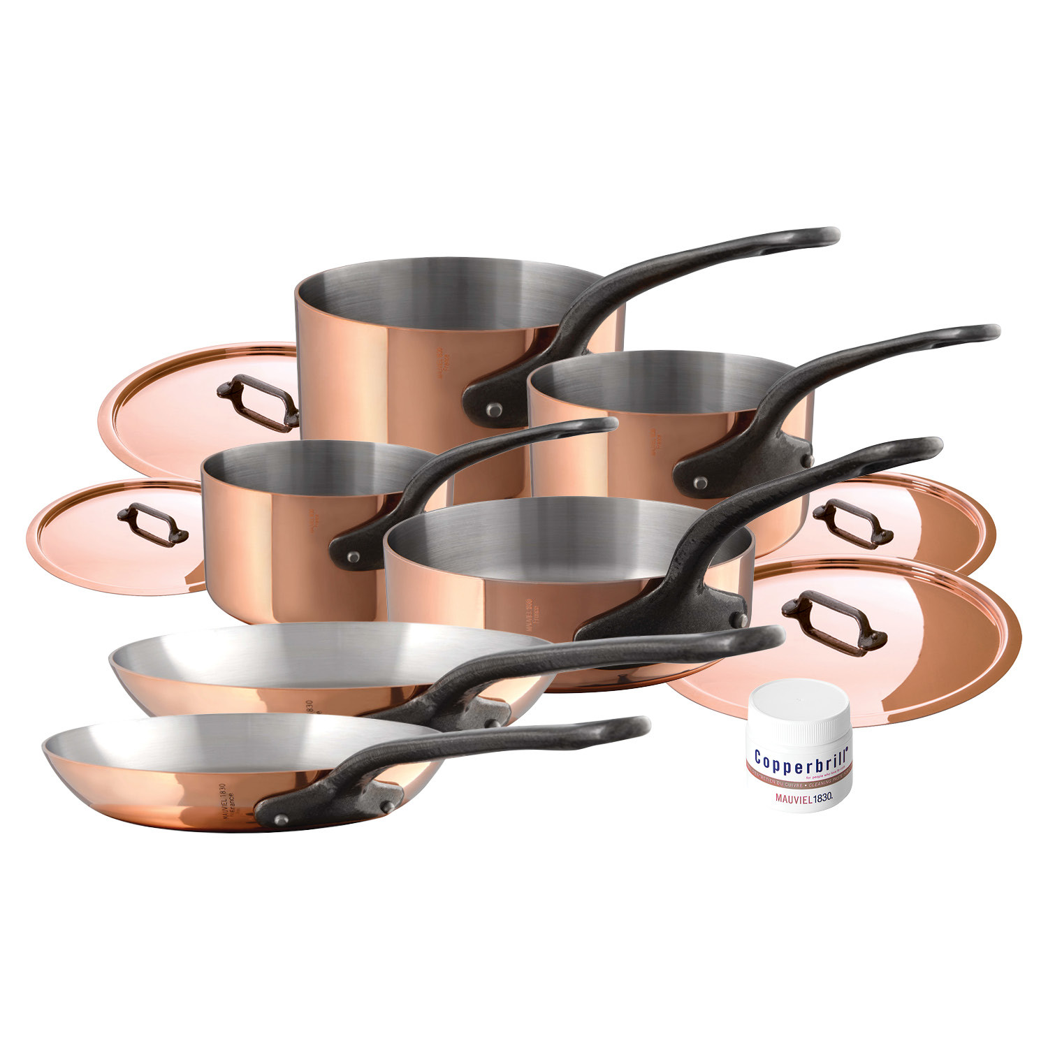 Mauviel Copper Cookware Set  - 10 pieces M'250c