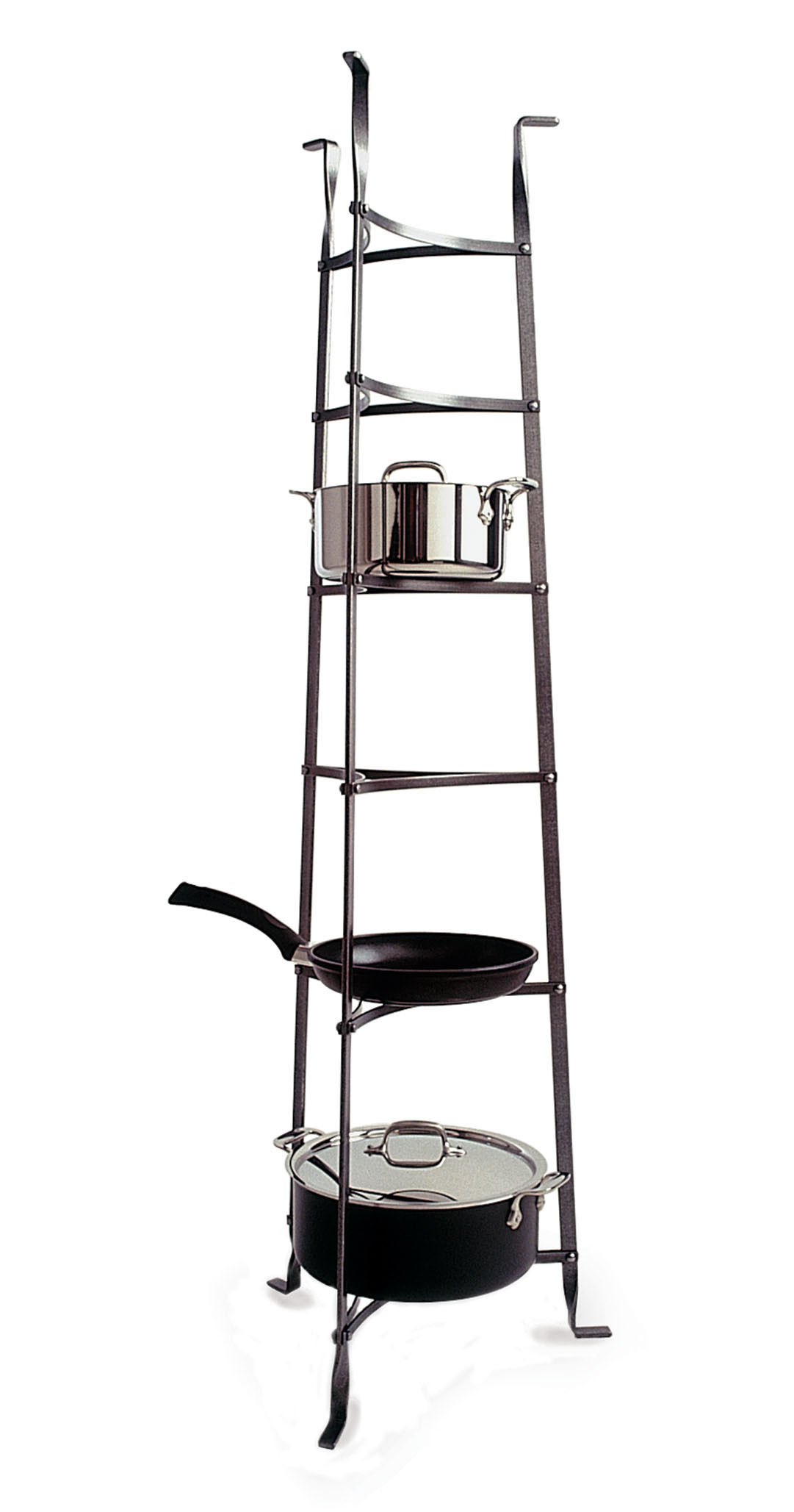 Enclume 6-Tier Cookware Stand in Hammered Steel