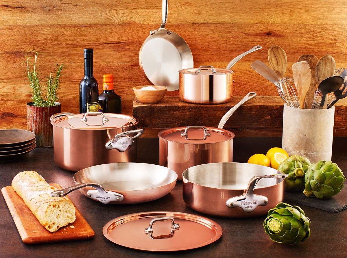 Mauviel Copper Cookware Set  - 10 pieces M'150s