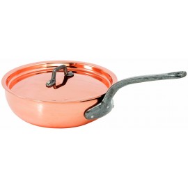 Matfer Bourgeat 6.25" Flared Copper Saute Pan with Lid