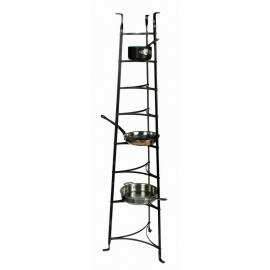 Enclume 8-Tier Cookware Stand in Hammered Steel