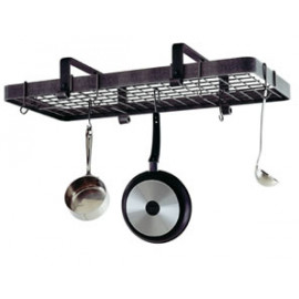 Enclume Low Ceiling Rectangle Rack with Grid in Hammered Steel